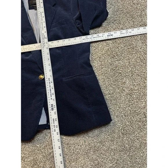 J.Crew Navy Corduroy Campbell Blazer Jacket Women's Size: 8 - Picture 3 of 3